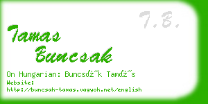 tamas buncsak business card